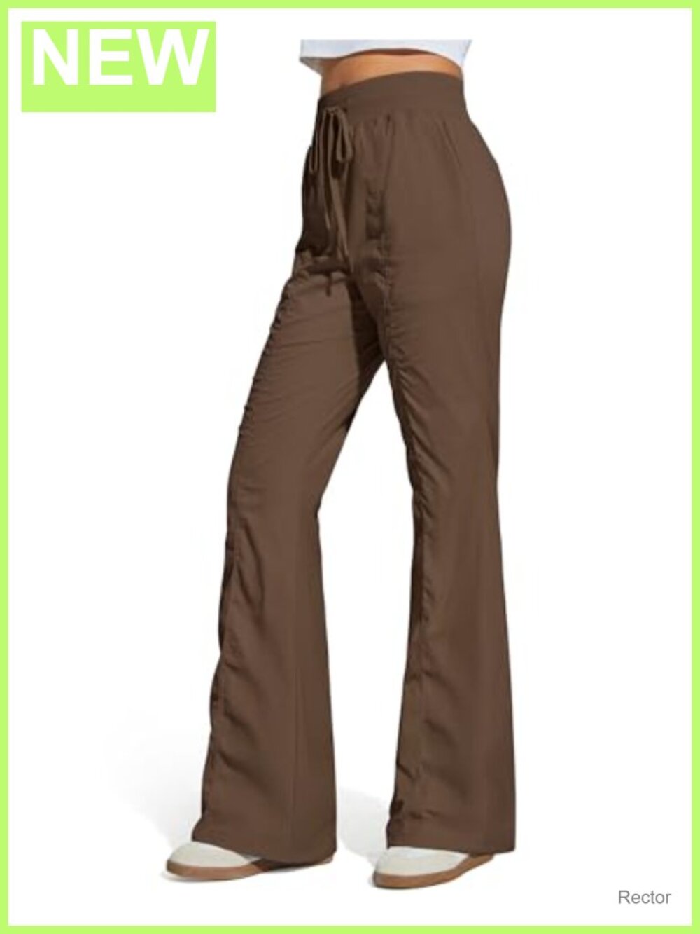 Flare Leggings with Pockets High Waist Drawstring Casual Outdoor